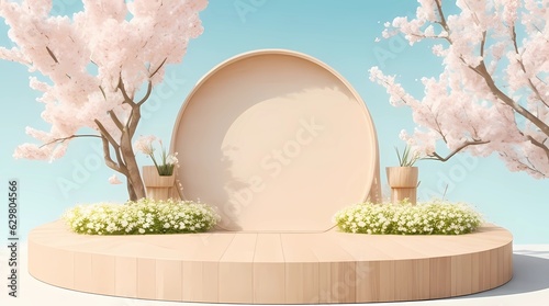 podium for product displayed