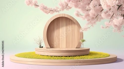 podium for product displayed