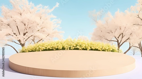 podium for product displayed
