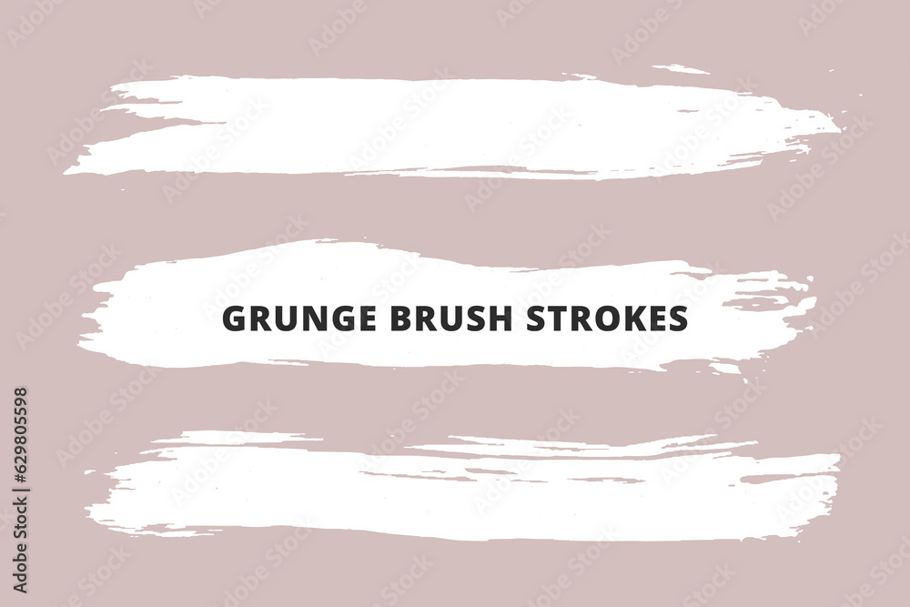 White vector abstract paint brush stroke grunge texture background poster, post, banner, design