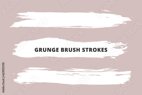 White vector abstract paint brush stroke grunge texture background poster, post, banner, design