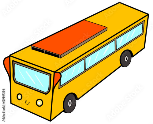 simple and unique school bus illustration image photo