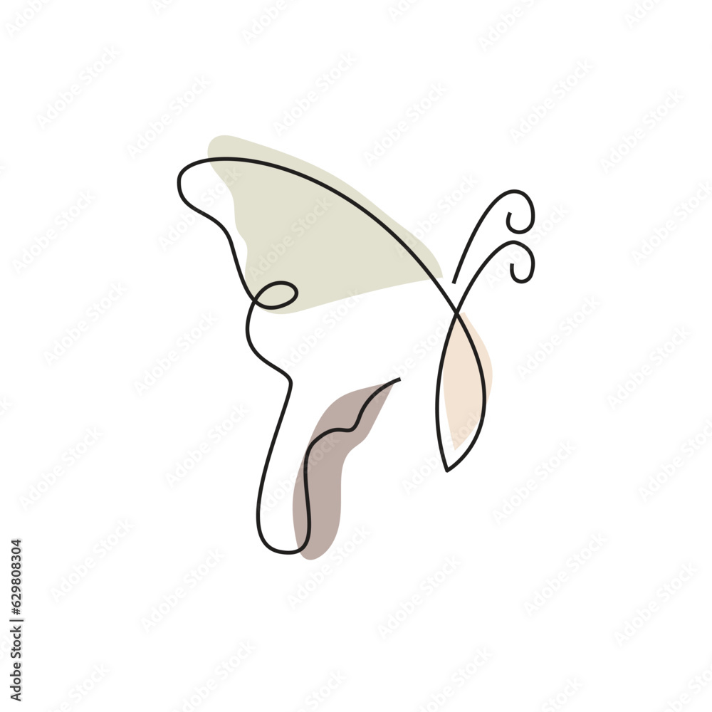 Fototapeta premium Butterfly Logo, Animal Design With Beautiful Wings, Decorative Animals, Product Brands