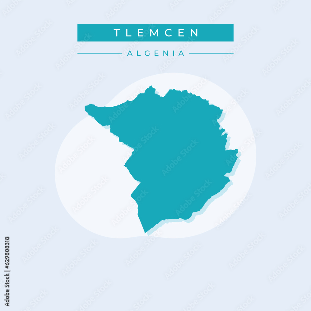Vector illustration vector of Tlemcen map Africa