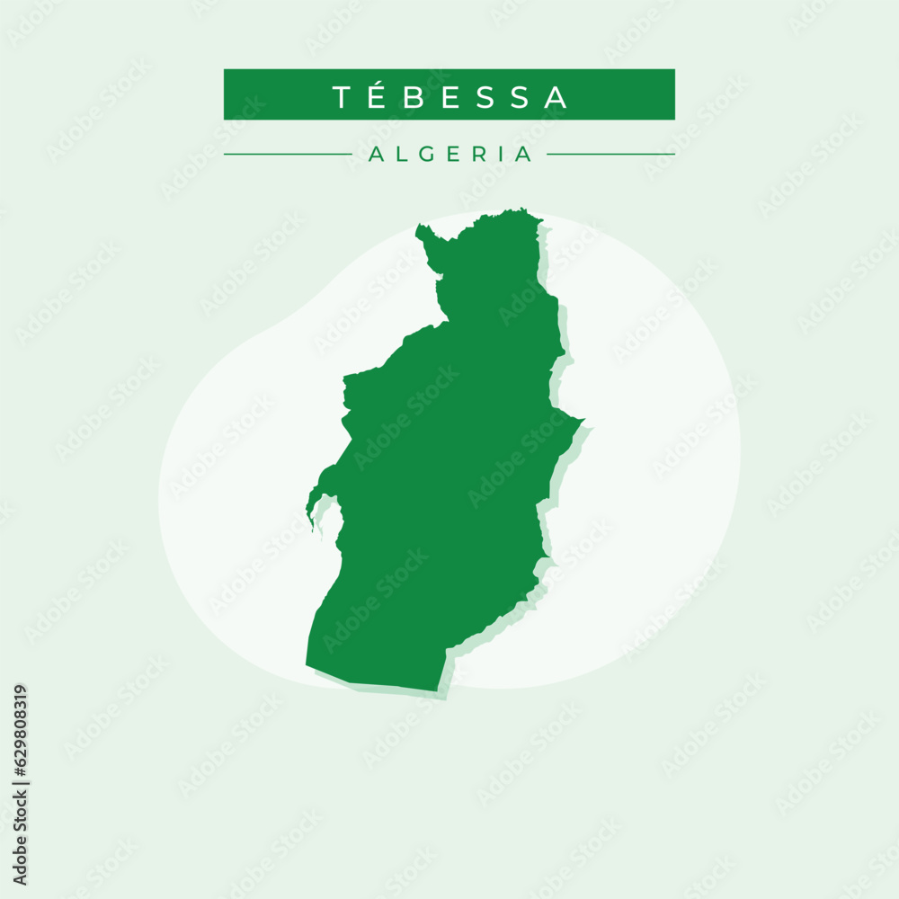 Vector illustration vector of Tébessa map Africa Vector illustration vector of Tébessa map Africa