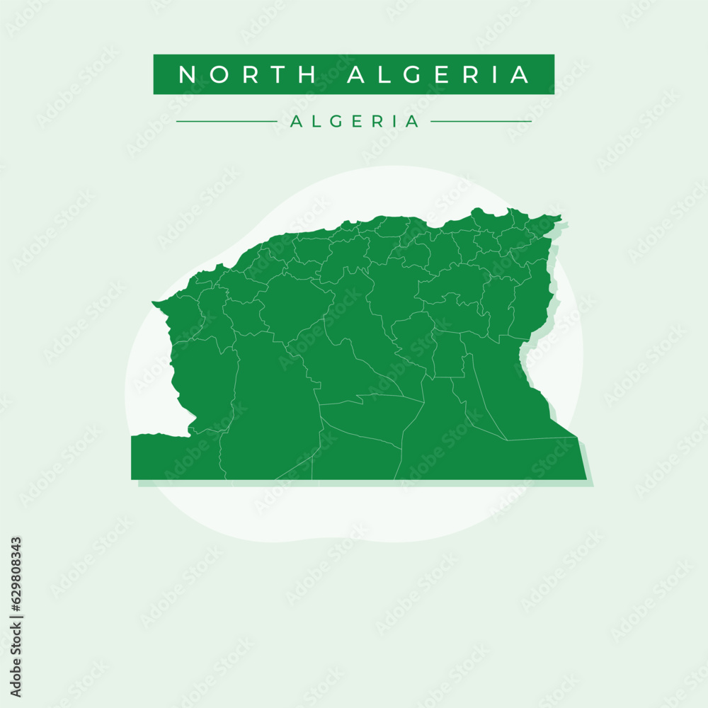 Vector illustration vector of North Algeria map Africa