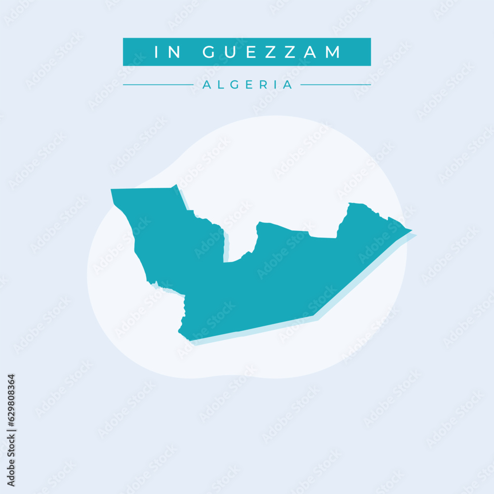 Vector illustration vector of In Guezzam map Africa