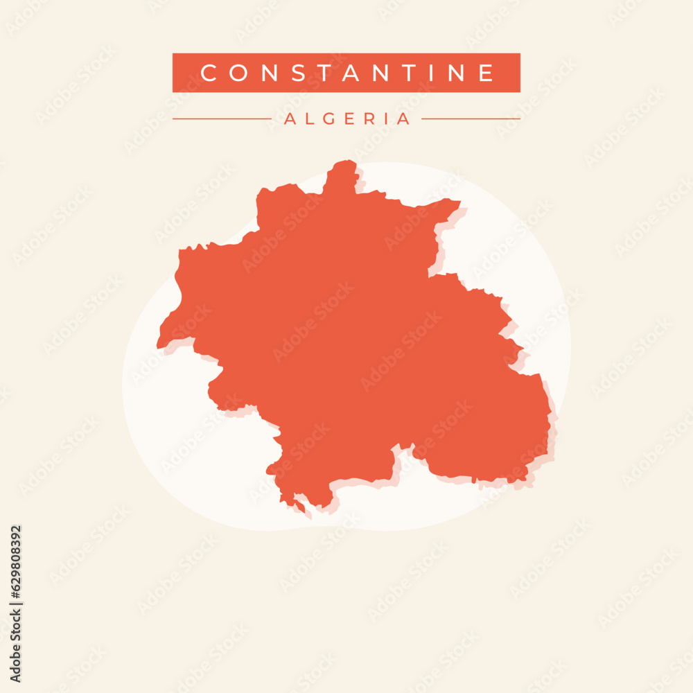 Vector illustration vector of Constantine map Africa