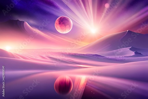 sunrise over the desert