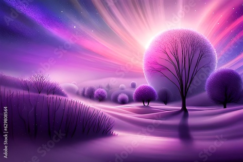 sunrise in the forest