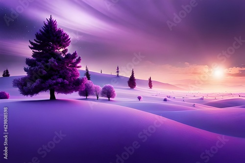 winter landscape with trees