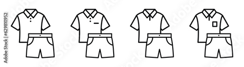 Shirt and pants set icon, vector illustration