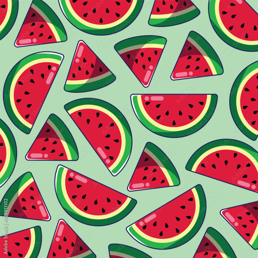 Watermelon fruits in digital patterns illustrations
Watermelon fruits in digital patterns illustrations