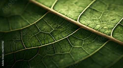 Macro green leaf  Fresh juicy background