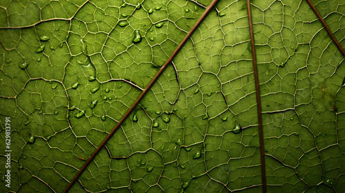 Macro green leaf  Fresh juicy background