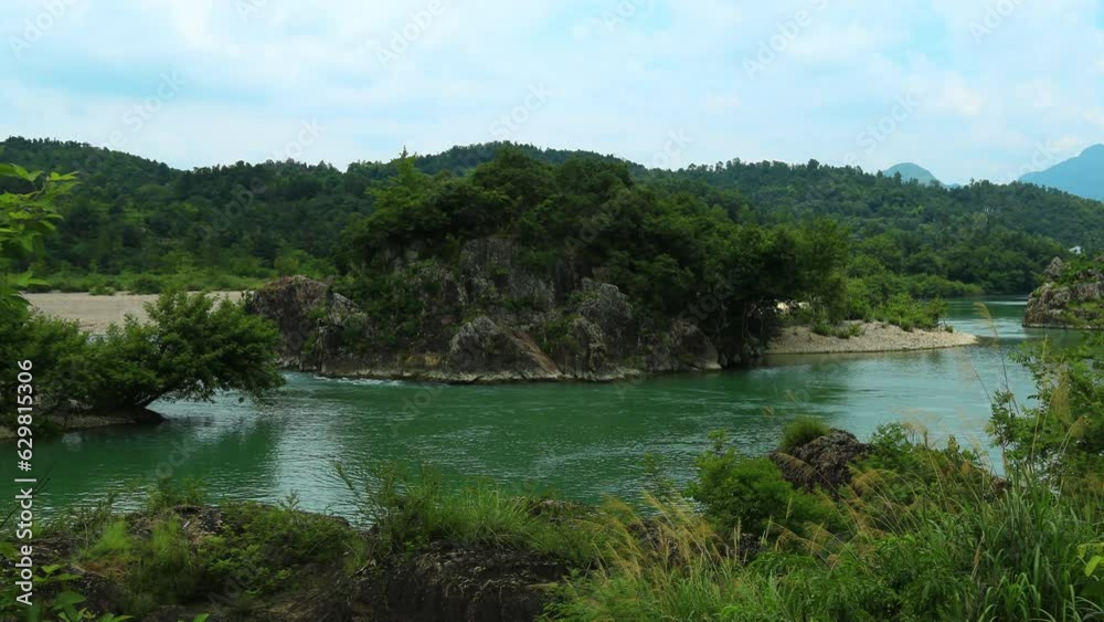 Time lapse of Nanxi River. It is famous for its unique features of Time lapse of Nanxi River. It is famous for its unique features of