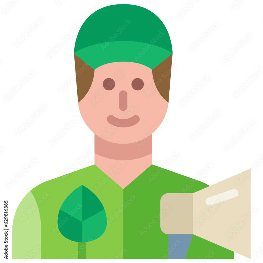 campaigner flat icon campaigner flat icon