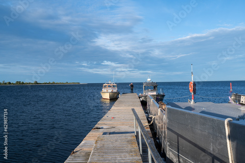 pier in osmussaare harbour photo