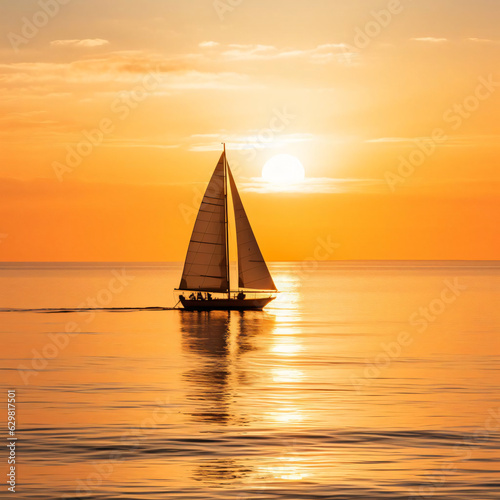 sailboat at sunset