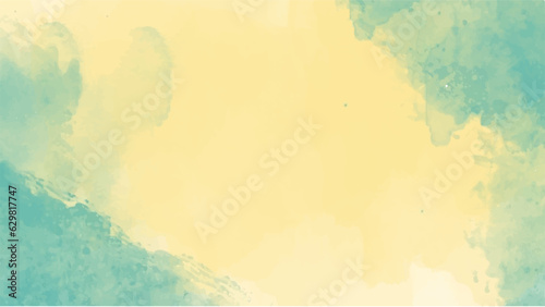 Abstract green watercolor background.Hand painted watercolor. vector © BoszyArtis