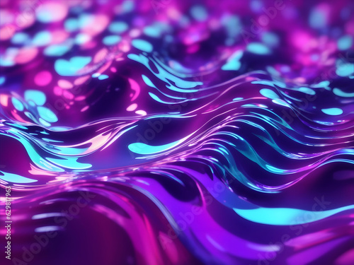 abstract iridescent holographic liquid background technology wallpaper neon futuristic flow data digital