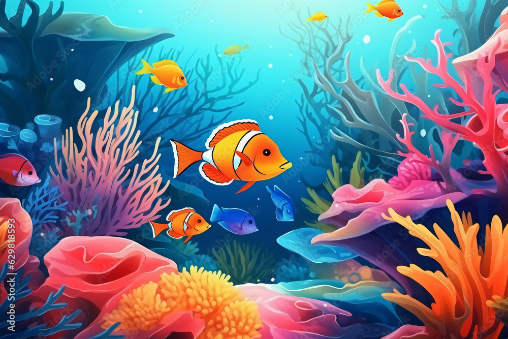 Obraz premium fish in aquarium