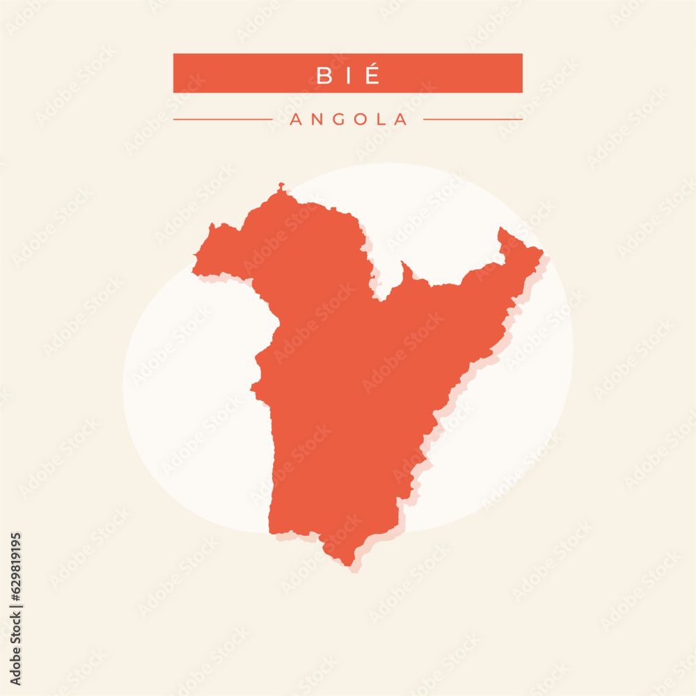 Vector illustration vector of Bié map Africa