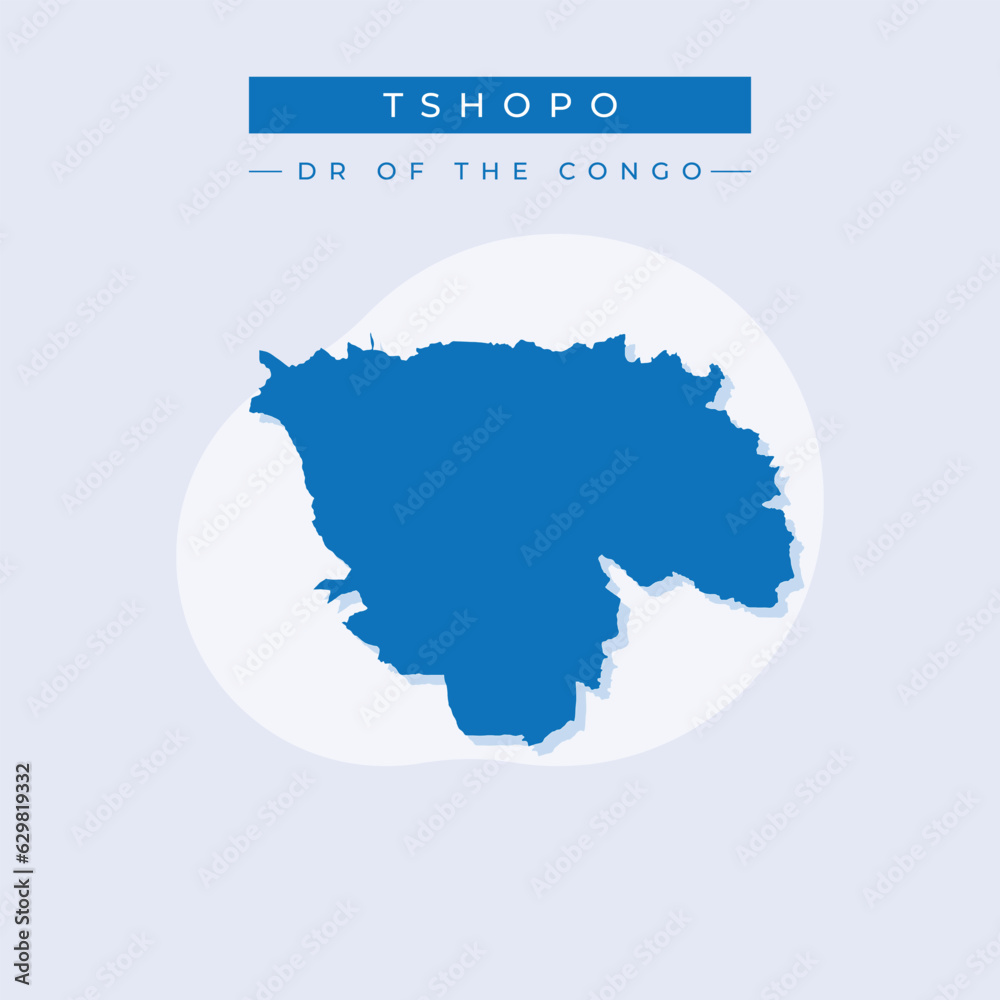 Vector illustration vector of Tshopo map Democratic republic of the Congo