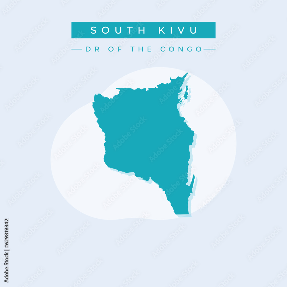 Vector illustration vector of South Kivu map Africa