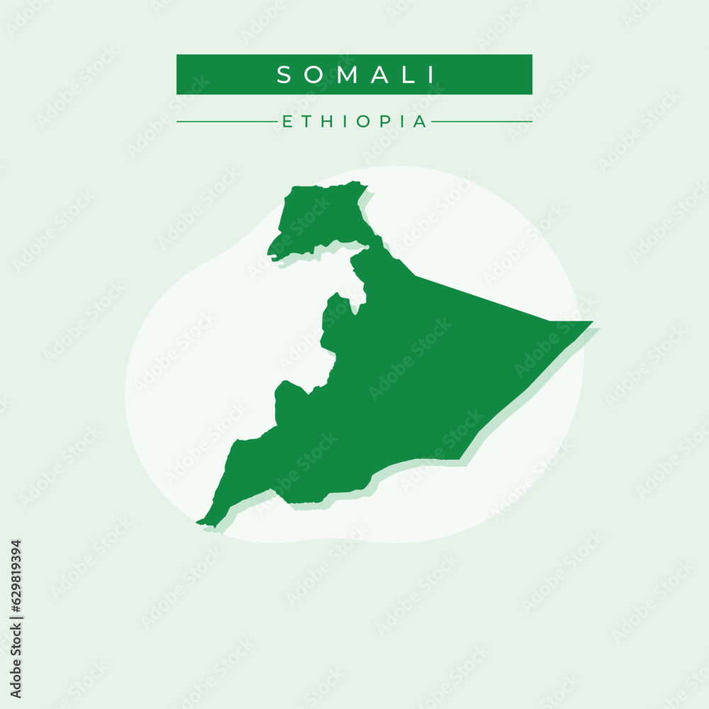 Vector illustration vector of Somali map Ethiopia