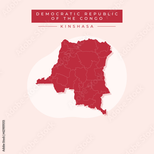 Vector illustration vector of Democratic republic of the Congo  map Democratic republic of the Congo
