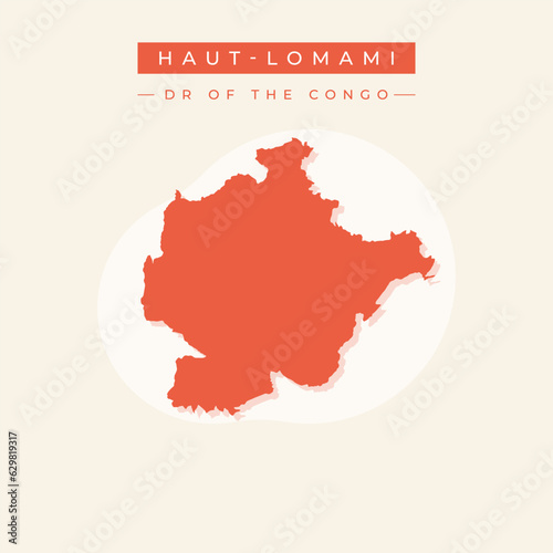 Vector illustration vector of Haut-Lomami map Democratic republic of the Congo