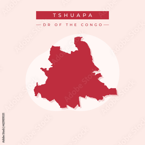 Vector illustration vector of Tshuapa map Democratic republic of the Congo