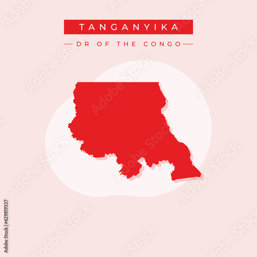 Vector illustration vector of Tanganyika map Democratic republic of the Congo