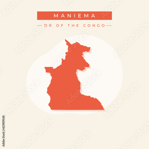 Vector illustration vector of Maniema map Democratic republic of the Congo