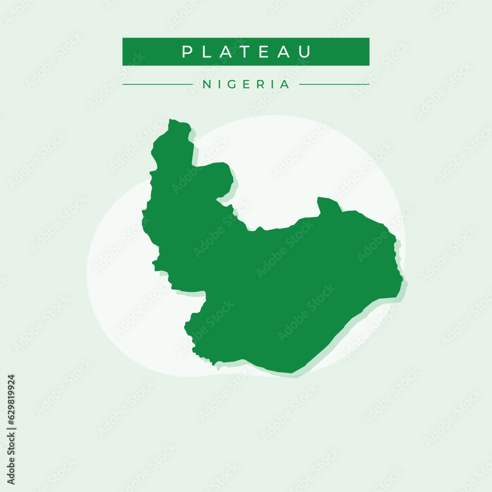 Vector illustration vector of Plateau map Nigeria