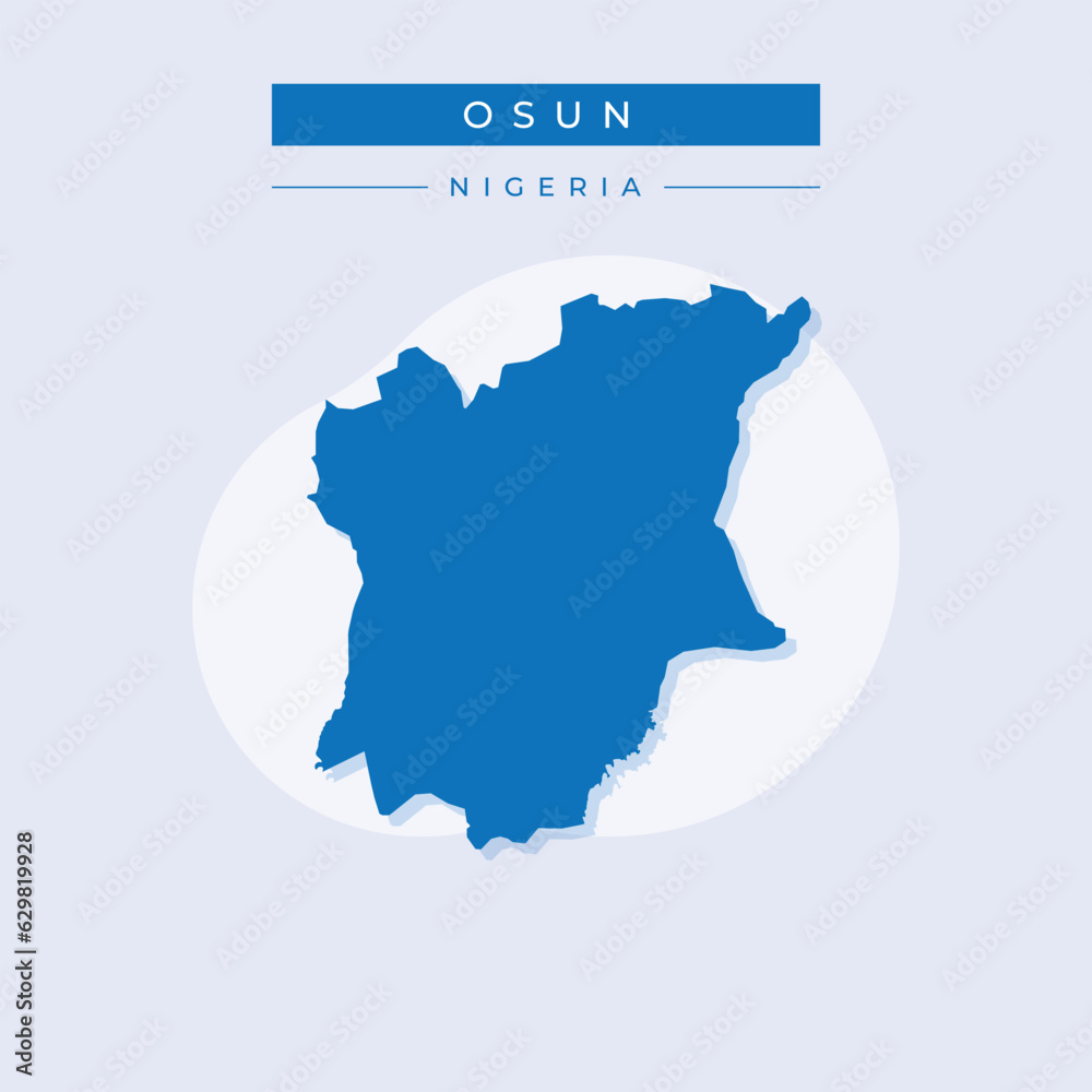 Vector illustration vector of Osun map Nigeria