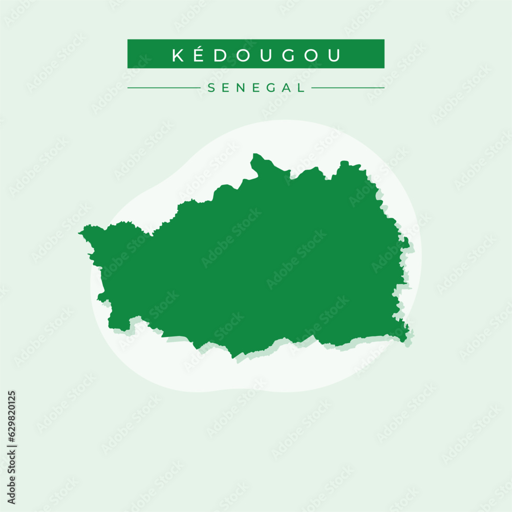 Vector illustration vector of Kédougou map Senegal