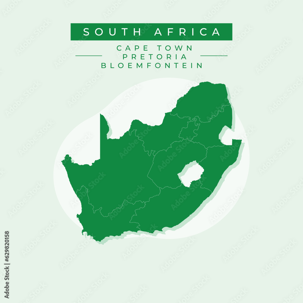 Vector illustration vector of South Africa map South Africa