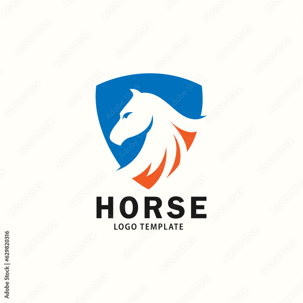 Horse logo template vector concept
