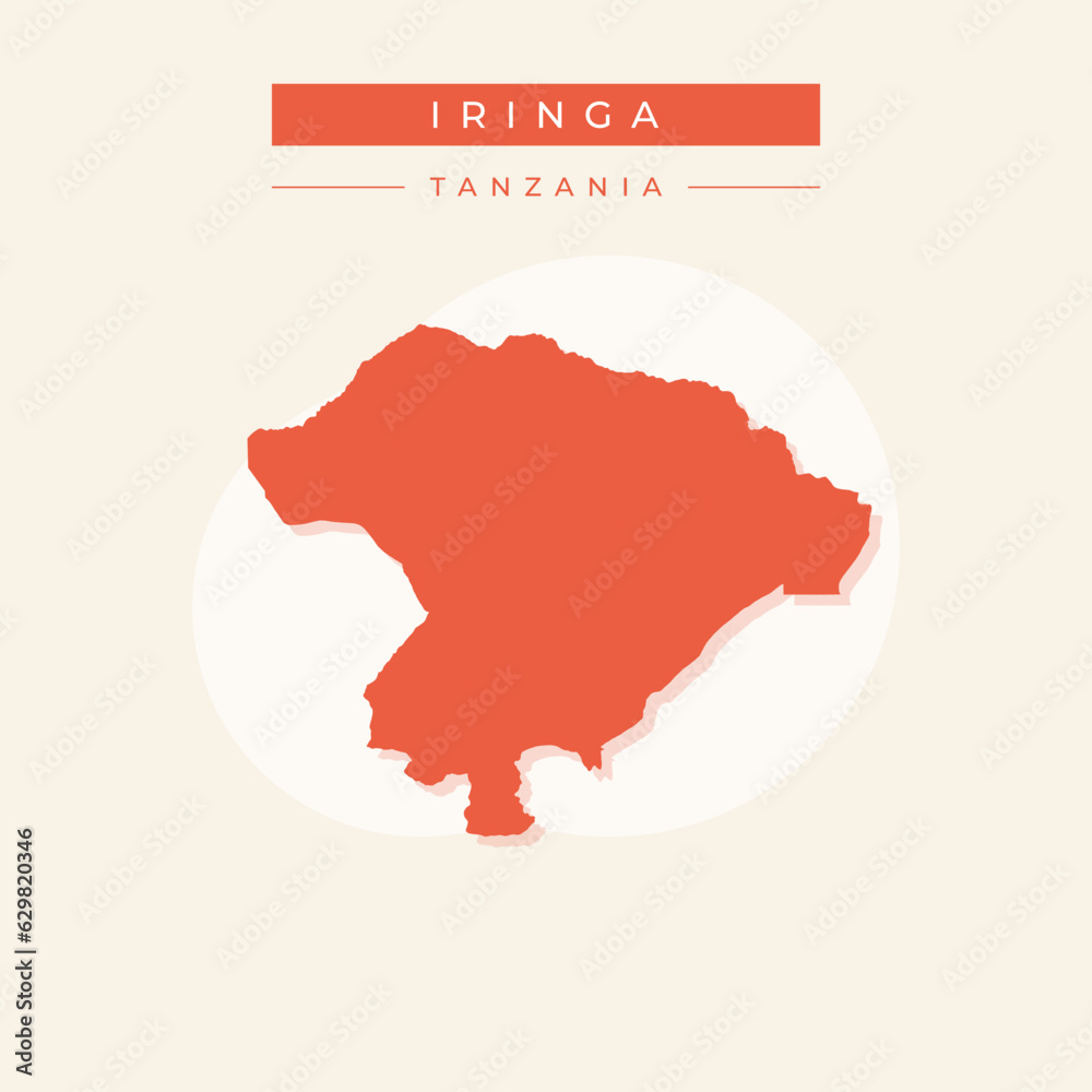Vector illustration vector of Iringa map Tanzania