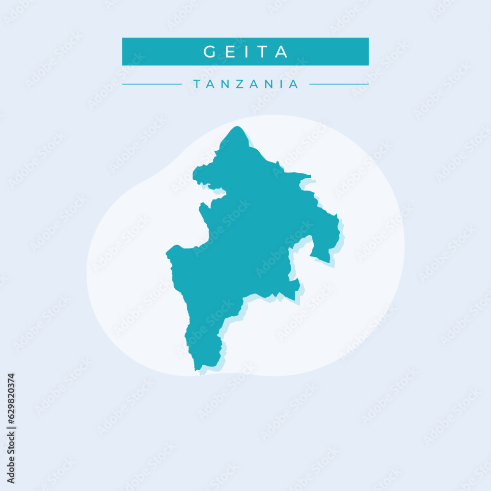 Vector illustration vector of Geita map Tanzania