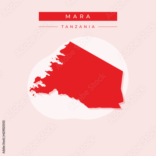 Vector illustration vector of Mara map Tanzania