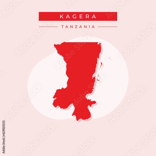 Vector illustration vector of Kagera map Tanzania