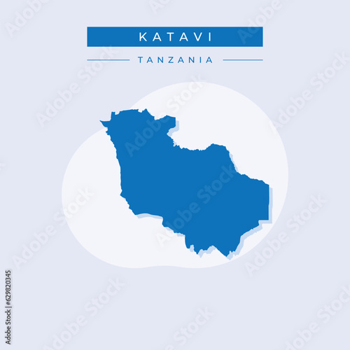 Vector illustration vector of Katavi map Tanzania photo