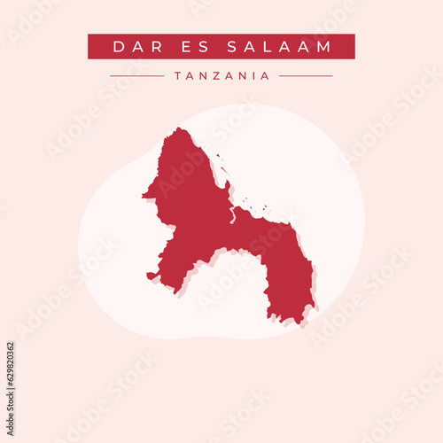 Vector illustration vector of Dar es Salaam map Tanzania