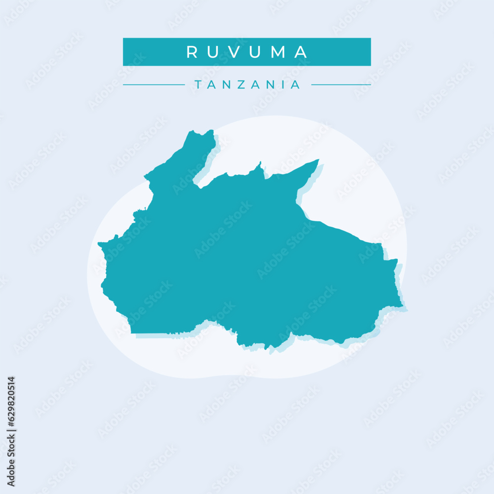 Vector illustration vector of Ruvuma map Tanzania