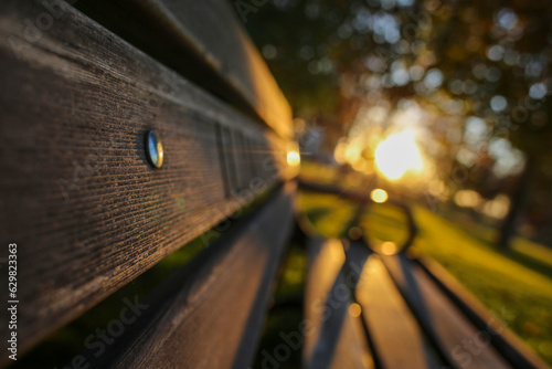 park bench in the park