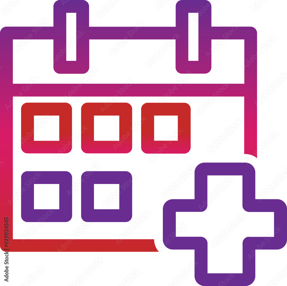 modern outline gradient calendar icon modern outline gradient calendar icon