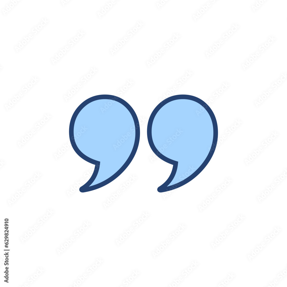 Quote icon vector. Quotation mark sign and symbol Quote icon vector. Quotation mark sign and symbol